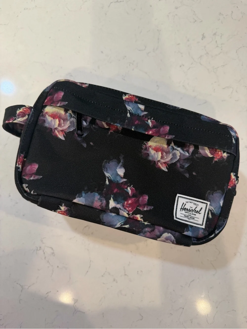 Herschel Supply Company Black Floral Toiletry Kit